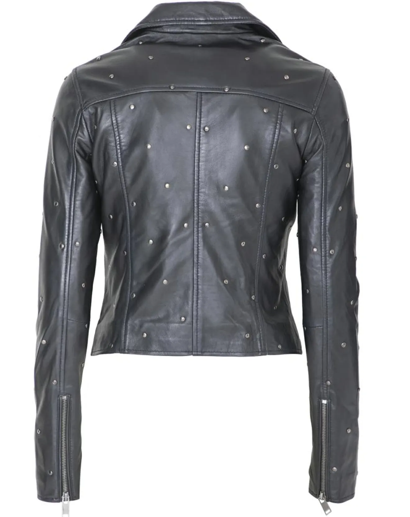 Outlet Blue Wellford Veste en Cuir Chana noire