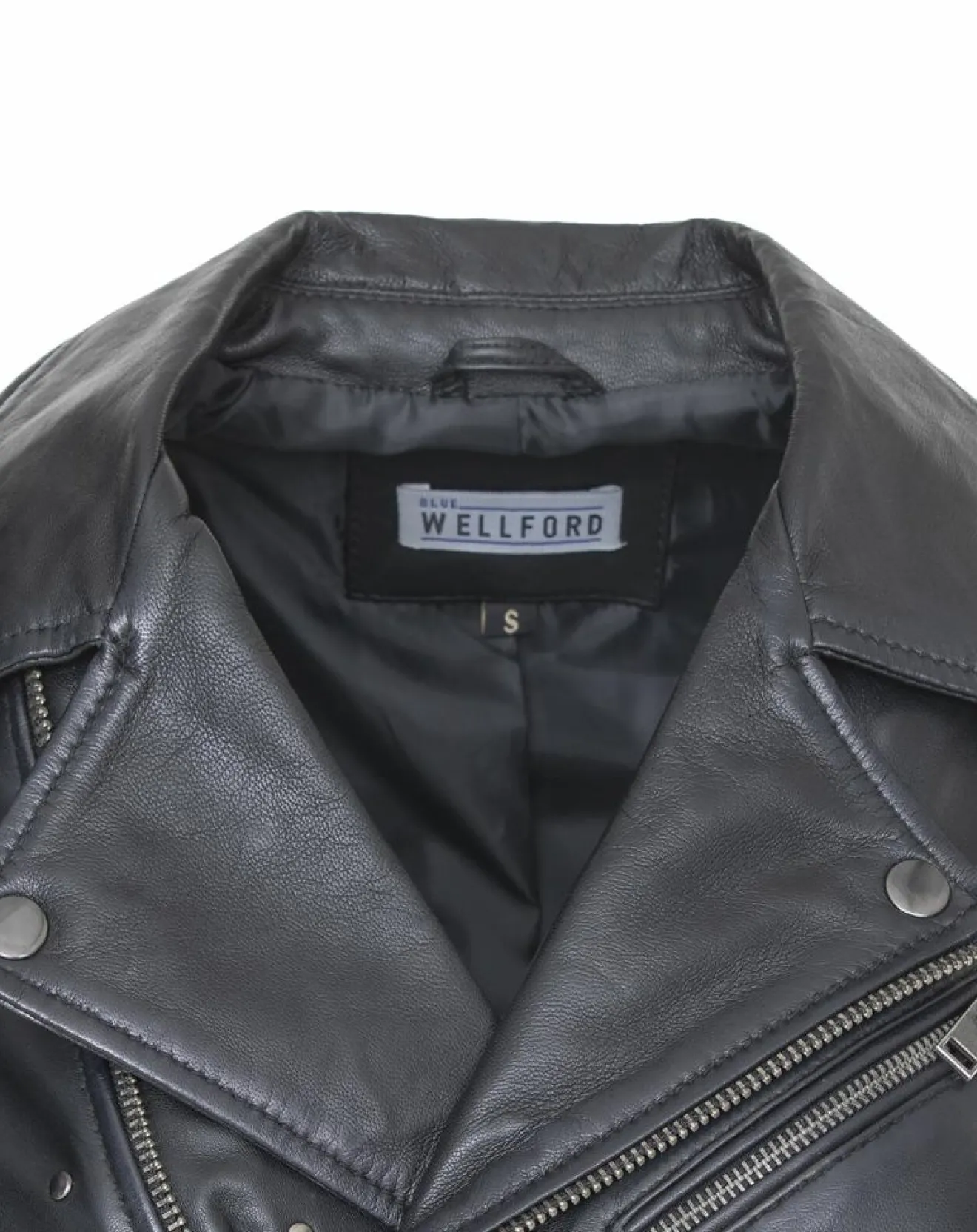 Outlet Blue Wellford Veste en Cuir Chana noire