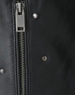 Outlet Blue Wellford Veste en Cuir Chana noire