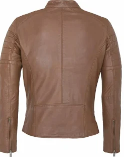 Homme Chyston Veste en Cuir Charles cognac