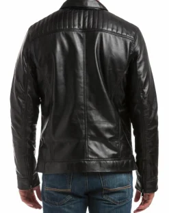 Homme Chyston Veste en Cuir Citadin noire