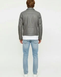 Homme Chyston Veste en Cuir Colt vintage grey