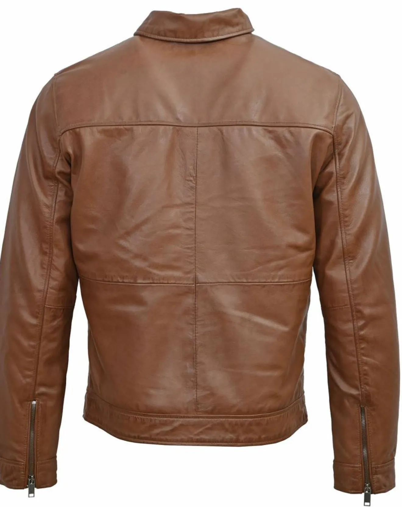 Homme Chyston Veste en Cuir Conall cognac