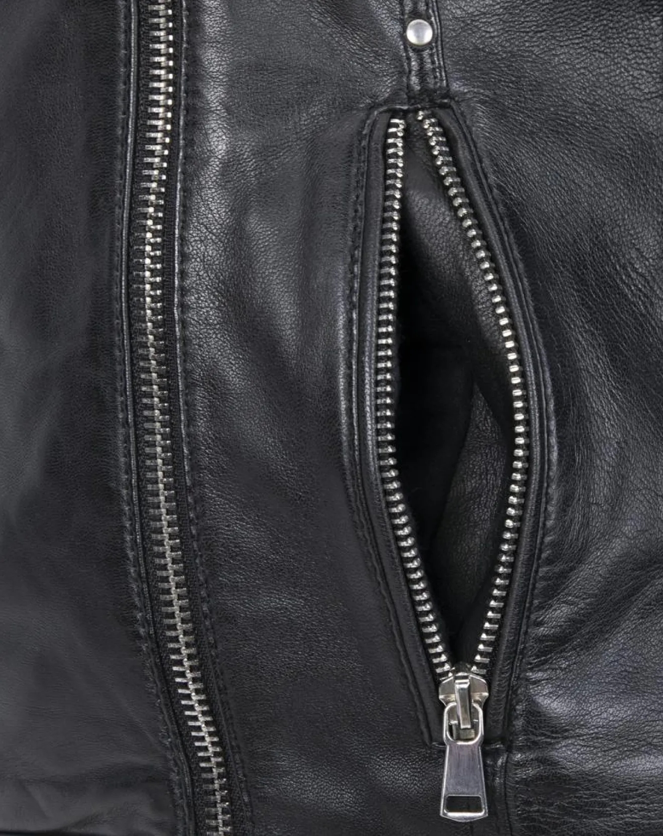 Femme Chyston Veste en Cuir Cora noire