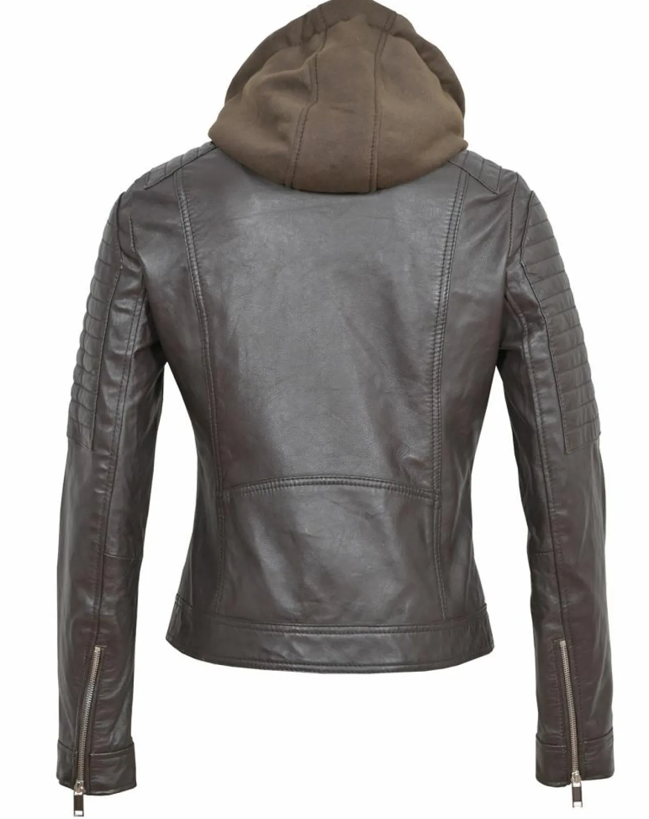 Sale Chyston Veste en Cuir Coria marron
