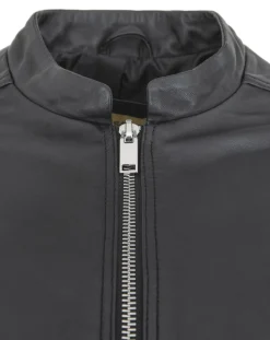 Chyston Veste en Cuir d'Agneau Clara noire