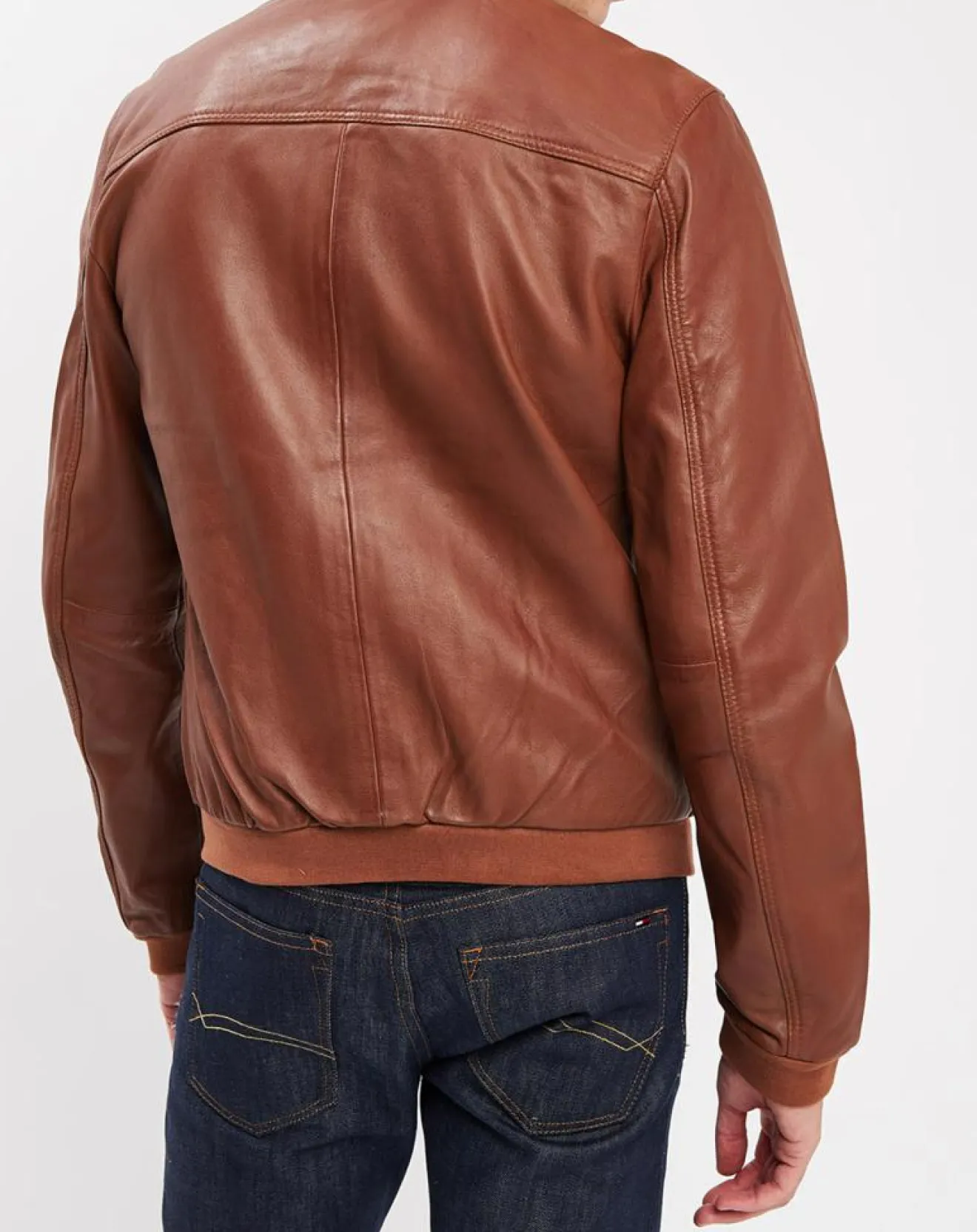Hot Blue Wellford Veste en Cuir Douro cognac