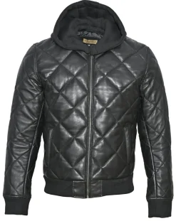 Discount Chyston Veste en Cuir Down noir