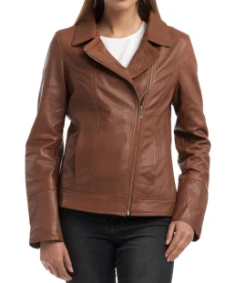 Discount Chyston Veste en Cuir Elodie cognac