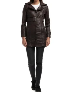 Clearance Chyston Veste en Cuir Elsa marron