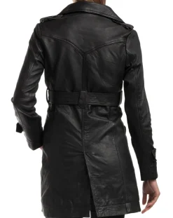 Femme Chyston Veste en Cuir Elsa noire