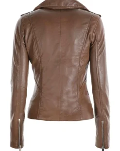 Femme Chyston Veste en Cuir Hortence cognac