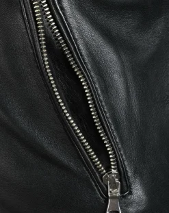 Hot Chyston Veste en Cuir Hortence noire