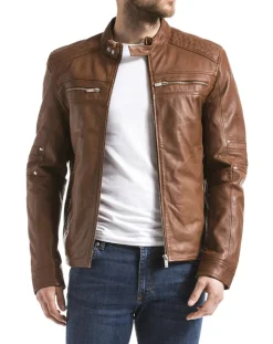 Outlet Blue Wellford Veste en Cuir Idannus cognac