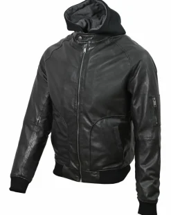 Best Chyston Veste en Cuir Jul noire