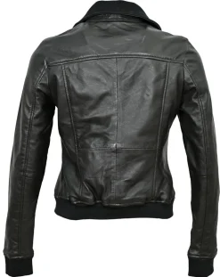 Chyston Veste en Cuir Kaia noire