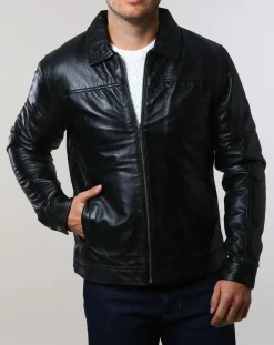 Outlet Chyston Veste en Cuir Karlton noire