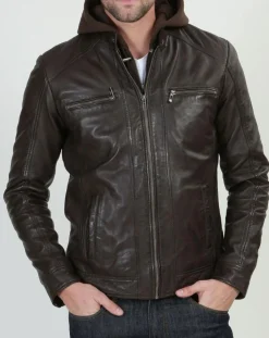 Best Chyston Veste en Cuir Leif marron