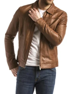 Online Blue Wellford Veste en Cuir Mekong cognac