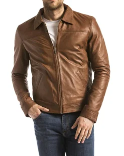 Online Blue Wellford Veste en Cuir Mekong cognac