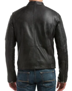Best Chyston Veste en Cuir Neil noire
