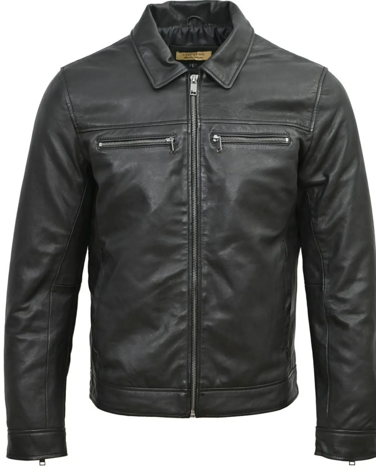 Chyston Veste en Cuir Niort noire