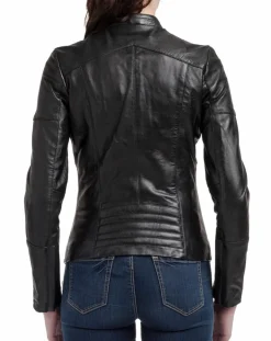 Hot Blue Wellford Veste en Cuir Nova noire