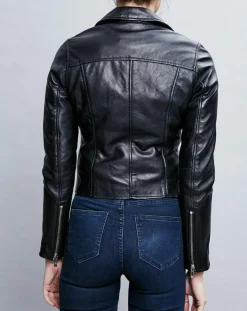 Clearance Chyston Veste en Cuir Ornella noire