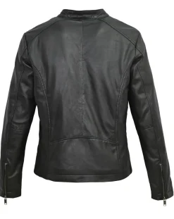 Best Chyston Veste en Cuir Ornelle noire
