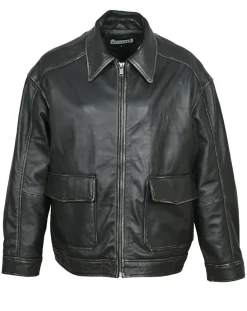 Discount Blue Wellford Veste en Cuir Oversize Aline noir ruboff