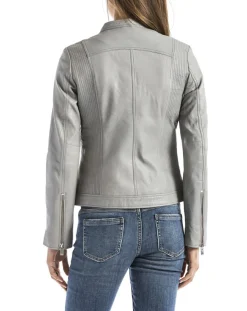 Femme Blue Wellford Veste en Cuir Pearl gris clair