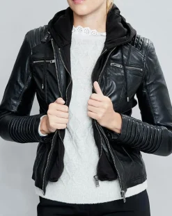 Online Chyston Veste en Cuir Pensacola noire