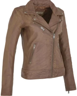 Femme Chyston Veste en Cuir Polly vintage cognac
