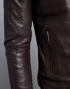 Sale Chyston Veste en Cuir Raphaël marron