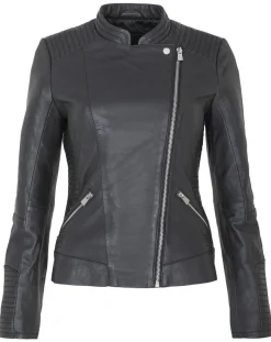Clearance Chyston Veste en Cuir Rosalie noire
