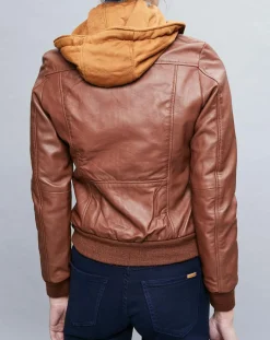 Sale Chyston Veste en Cuir Roxane cognac
