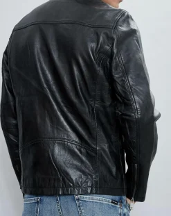 Clearance Chyston Veste en Cuir Taylor noire