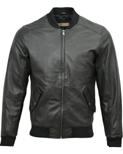 Discount Chyston Veste en Cuir Theo noire