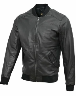 Discount Chyston Veste en Cuir Theo noire