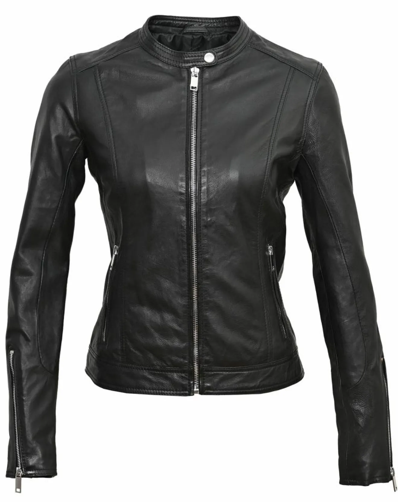 New Chyston Veste en Cuir Tia noire