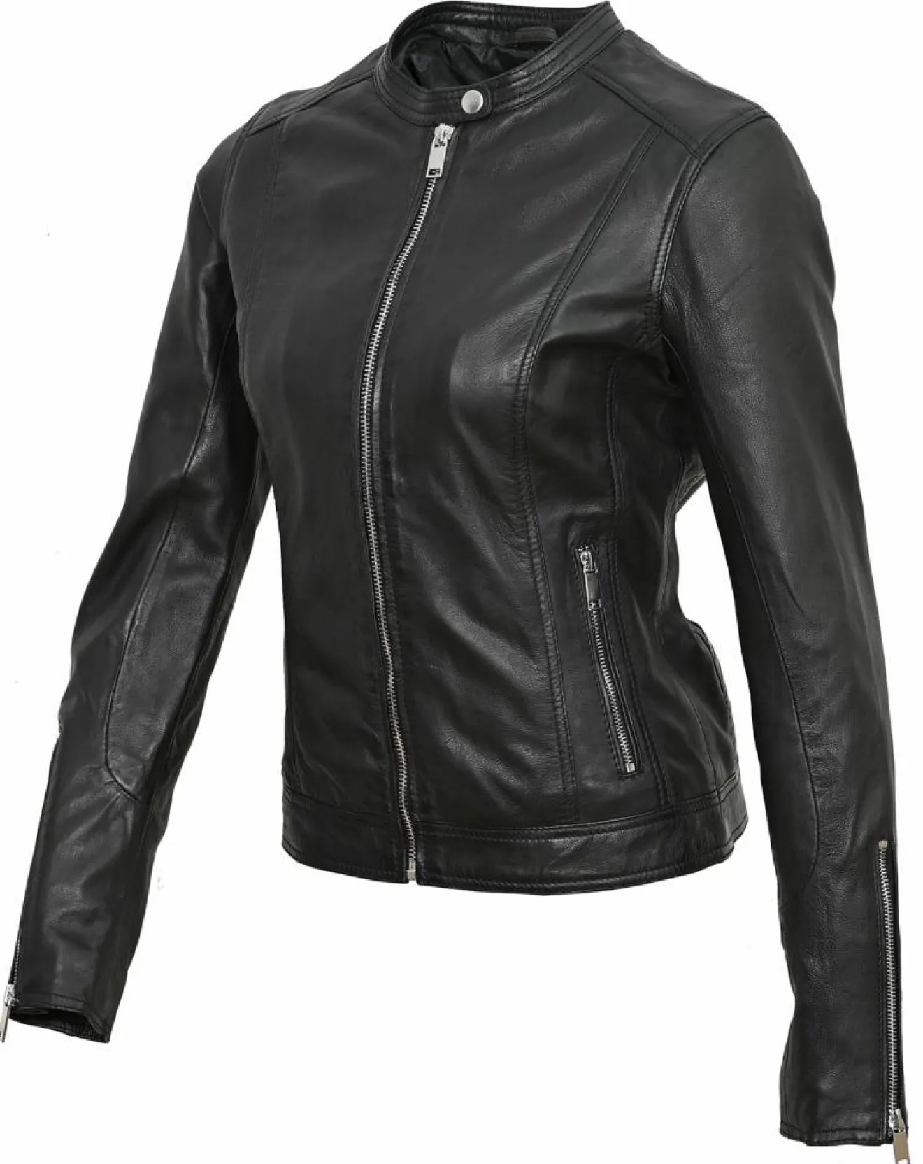 New Chyston Veste en Cuir Tia noire