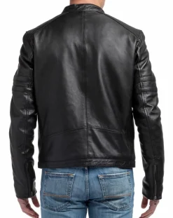 Discount Chyston Veste en Cuir Victor noire