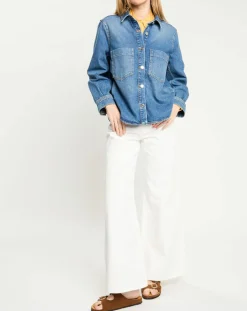 Femme Scotch & Soda Veste en Jean à franges bleue