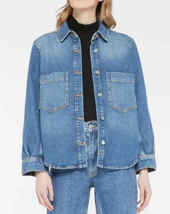 Femme Scotch & Soda Veste en Jean à franges bleue