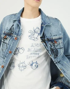 Clearance Scotch & Soda Veste en jean bleue