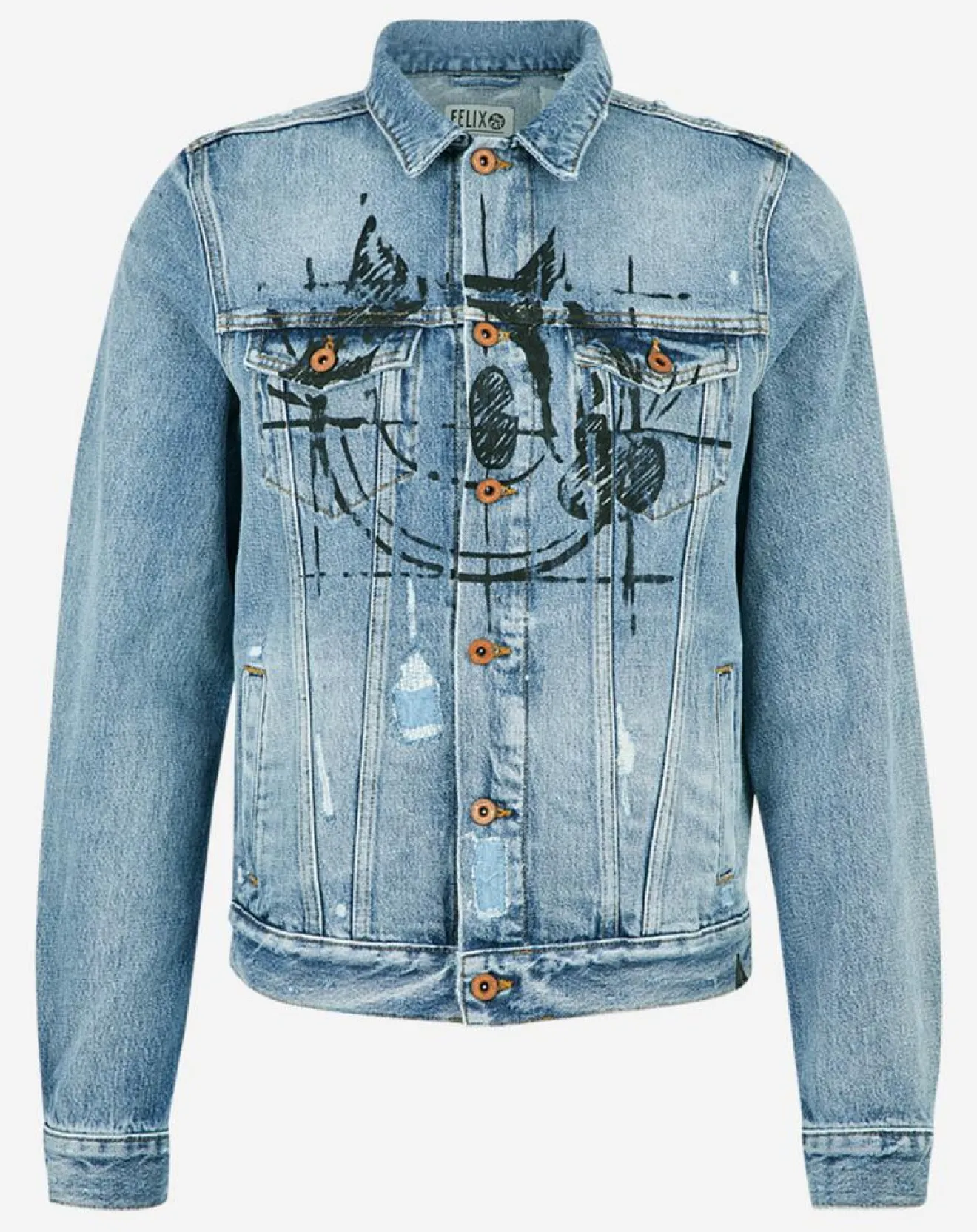 Clearance Scotch & Soda Veste en jean bleue