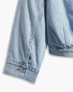 Clearance Levi's® Veste en jean crop Sleeve bleue