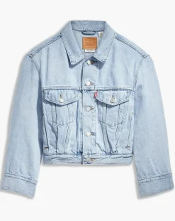 Clearance Levi's® Veste en jean crop Sleeve bleue