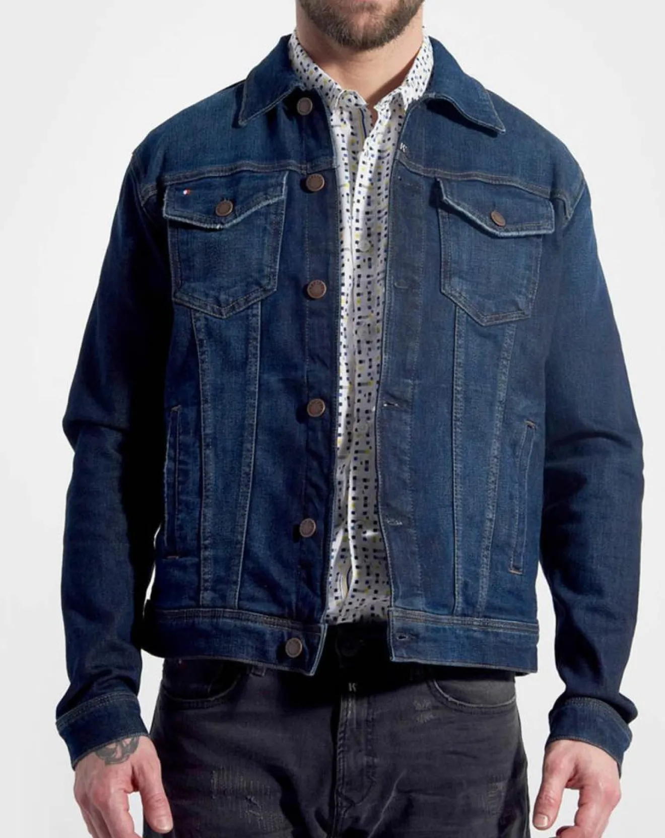 Homme Kaporal 5 Veste en jean Krosse bleu foncé