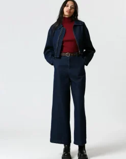 Femme The Korner Veste en jean Salomé bleue